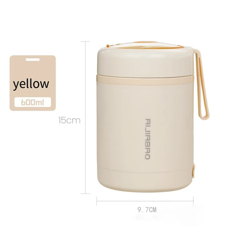 صندوق غداء ساخن، كوب إفطار بدرجة حرارة ثابتة، كوب حساء معزول بمنفذ USB للسيارة، كوب عصيدة، كوب ماء محمول #5