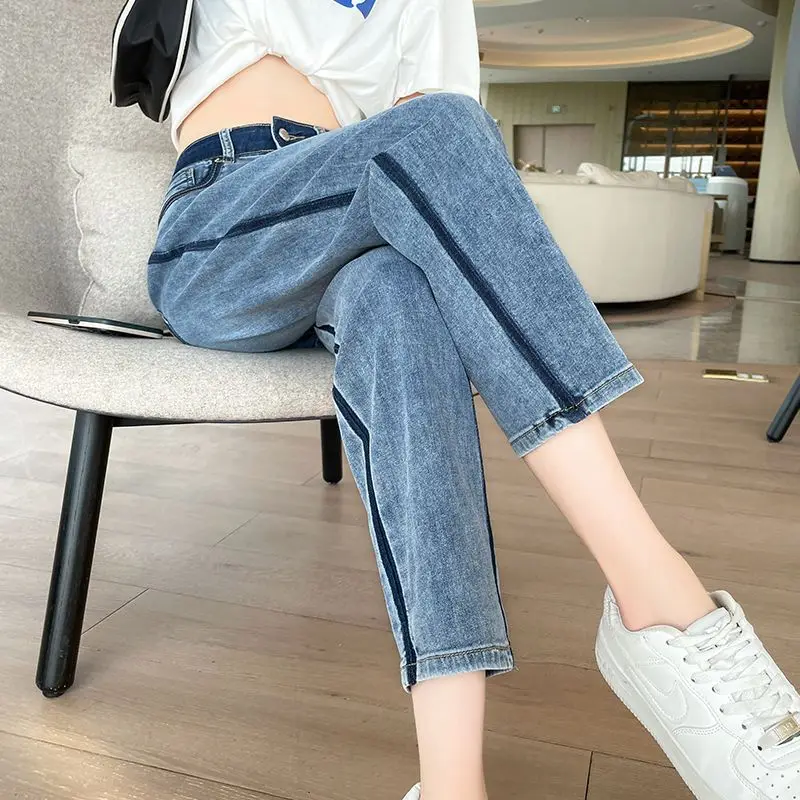 Jeans Women's autumn 2022 new high-waisted slim design nine-point  pants  clothes  jeans woman  Pockets  Pencil Pants