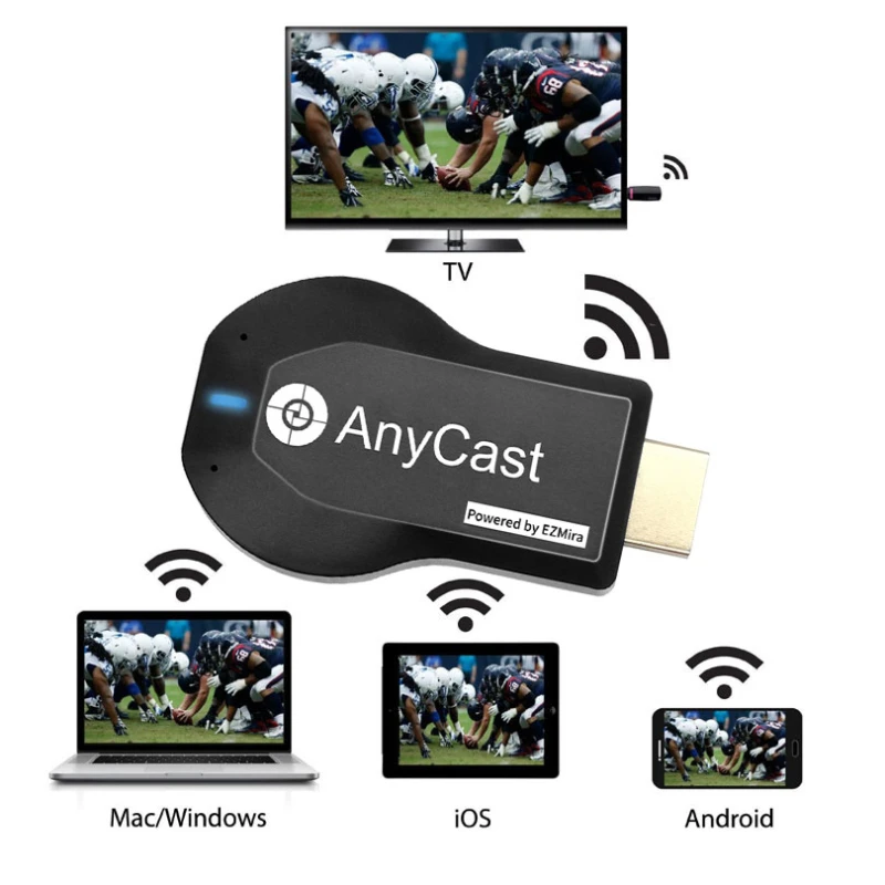 M2 Plus 4K 1080P Bezprzewodowy odbiornik WiFi z wyświetlaczem TV Dongle Odbiornik TV kompatybilny z HDMI dla DLNA Airplay Miracast dla IOS Android