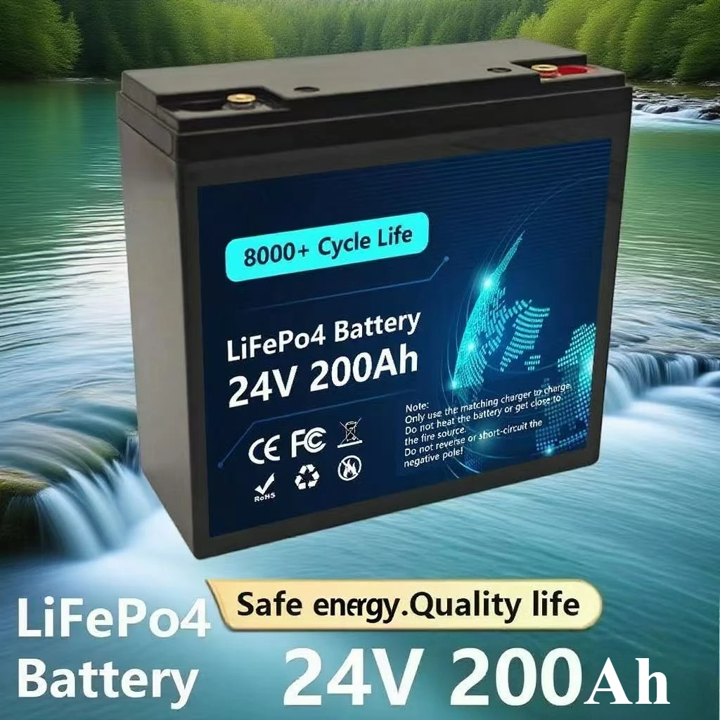 

100Ah 150Ah 200Ah Lifepo4 Battery, 24V Lithium iron phosphate Rechargeable Cell For DIY 24V RV Solar Camping Grade A 6000 cycle