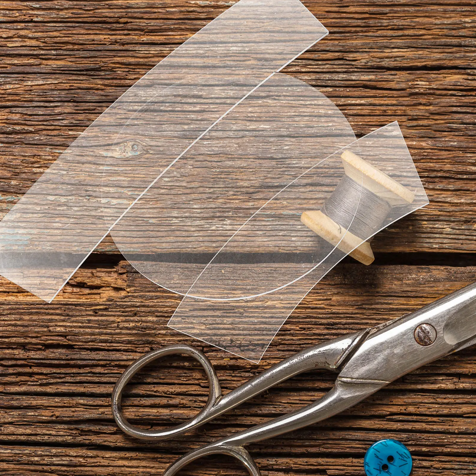 

3pcs Transparent Acrylic Sewing Templates High Precision Quilting Rulers Clear Craft Tools For Diy Bucket Hat Making Patchwork