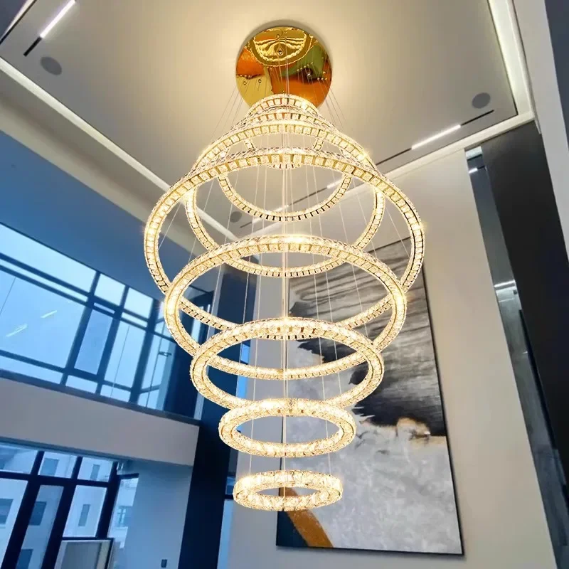 Modern Home Decor Led Lights Pendant Light Lamps Forstaircase Chandeliers for Living Room Hanging Light Indoor Lighting