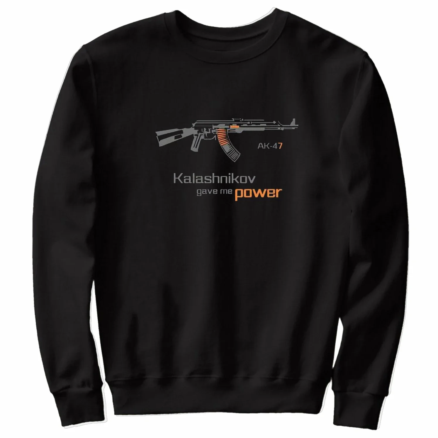 Kalashnikov Give Me Power AK-47 Assault Rifle Pullover Hoodie Comfortable Cotton Comfortable Casual Mens Sweatshirt Streetwear