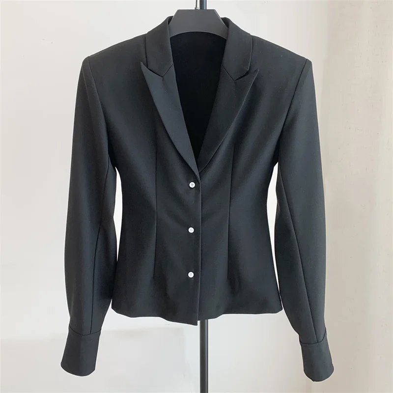 

Women's jacket New autumn 2025 single breasted shoulder padded slim fit long sleeved top casual Women's coat outerwears Blazer