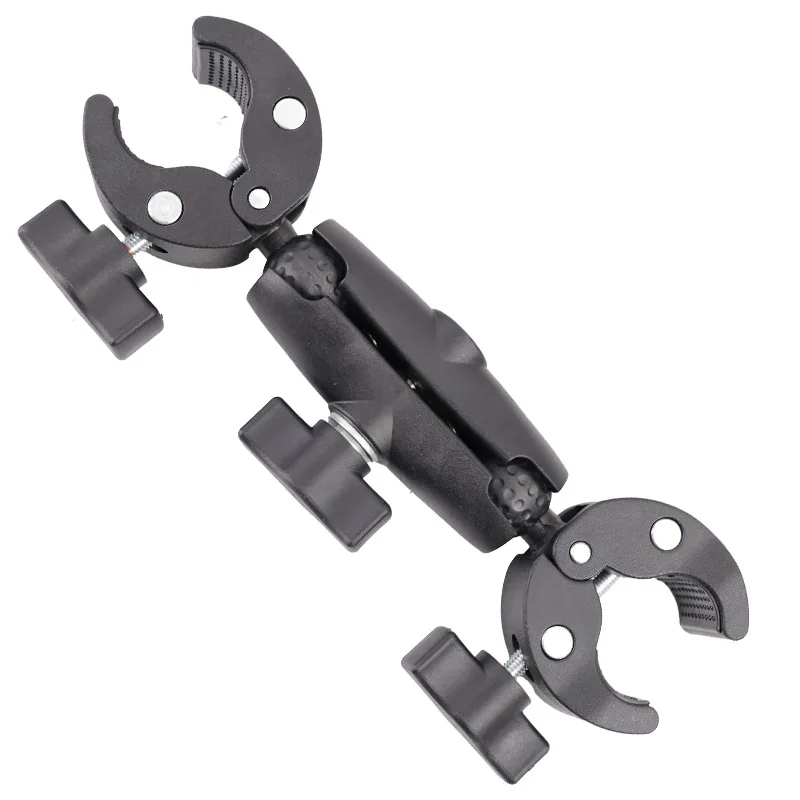 

Sports camera dual head clip kit, compatible with multiple sports camera brands, motorcycle, bicycle stand accessories