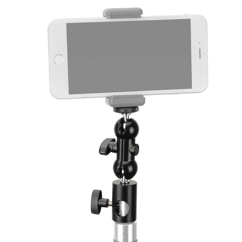 HDRIG Multifuncional Bola Cabeça Suporte Thumbscrew com 16mm Light Stand Cabeça Adaptador Para DSLR Camera Monitor Luz