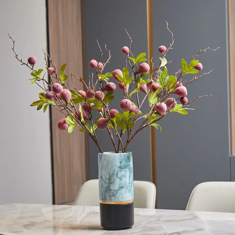 

Landscape Decoration With Leaves Simulated Fruit Creative Reusable Fig Tree Branches Artificial Long Flower Arrangement Party