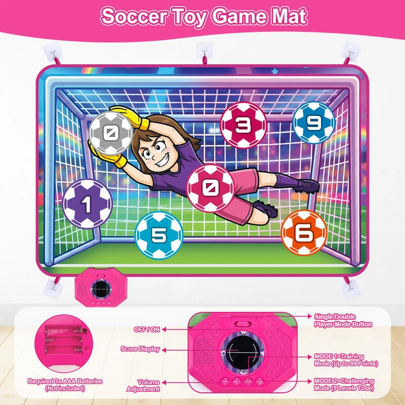 Soccer Game Mat Set Outdoor Indoor Soccer Toys Multiplayer Competitive Soccer Games Children Football Goal Training Boy Gifts