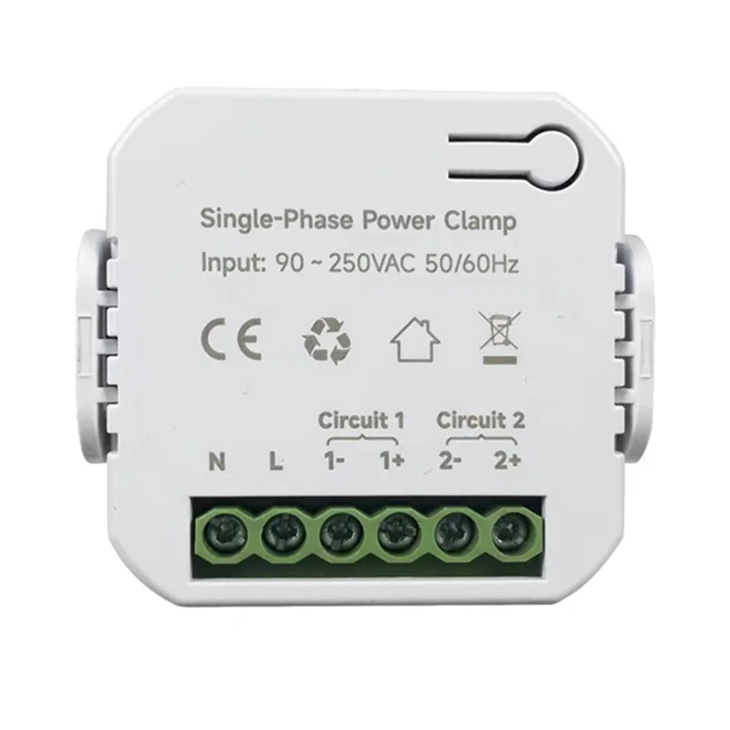 Tuya App Smart Two-Way Bilateral WiFi Energy Meter AC110V 220V with Clamp CT KWh Power Electricity Consumption (C)