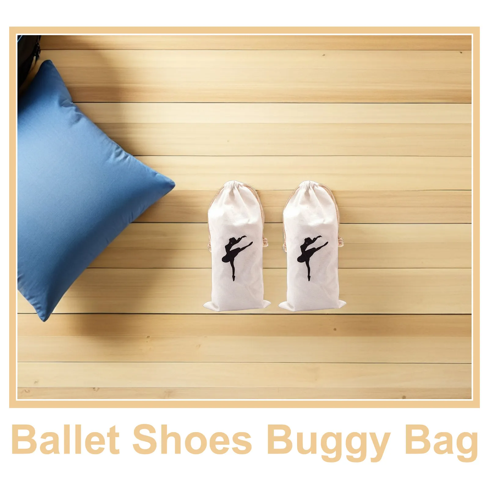 

2Pcs Ballet Pointe Shoe Bags Drawstring Storage Pouches Multi-Function Dance Bags Breathable Ballet Shoes Organizer