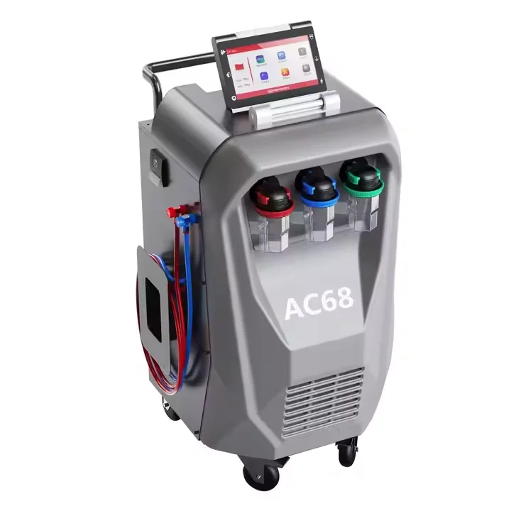 Best Quality AC-68 Refrigerant Machine with Pipe Cleaning Function for 1234yf