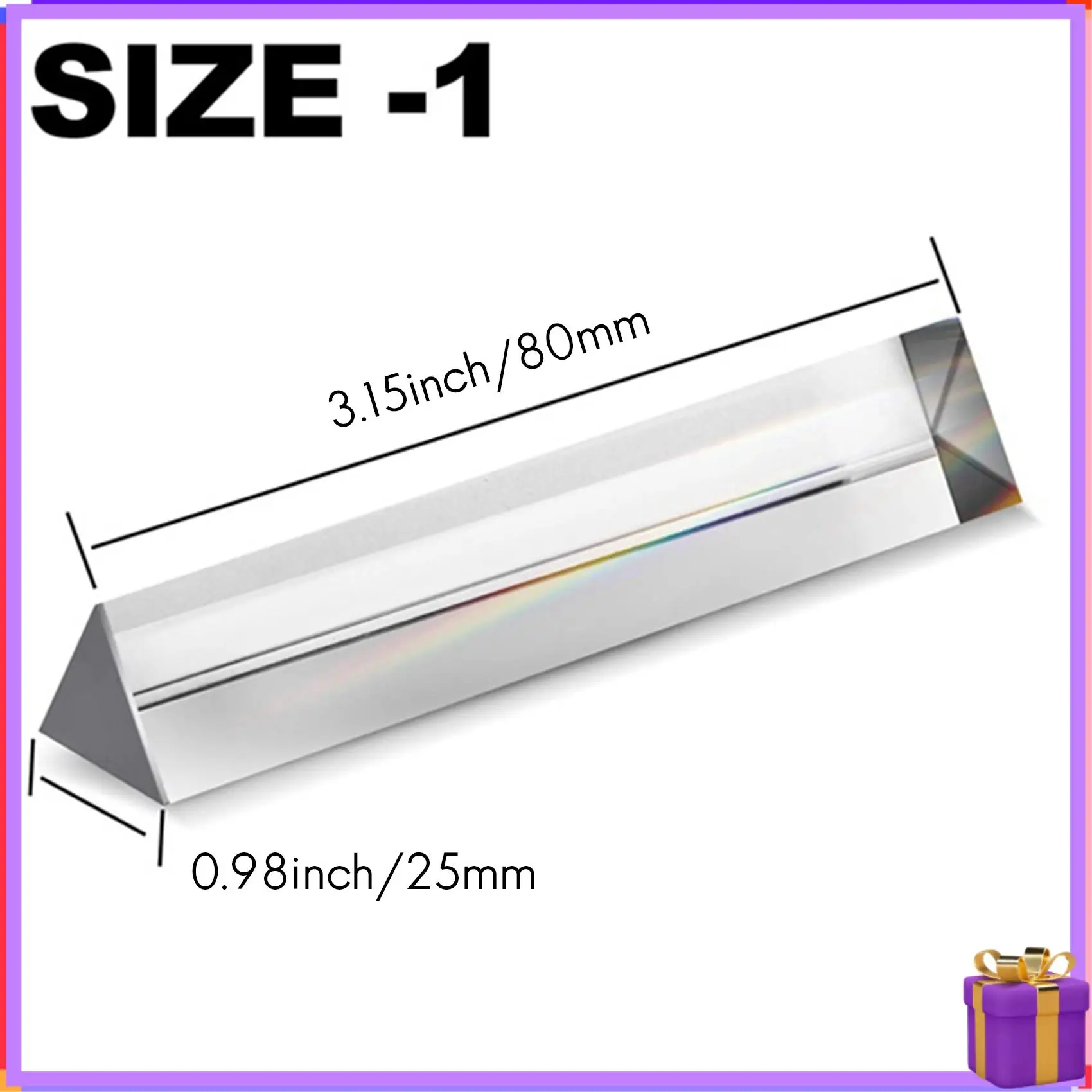 Advanced Optical Equilateral Rainbow Triangular Prism Glass Physics Experiment Children Student Photography Triangular Prism