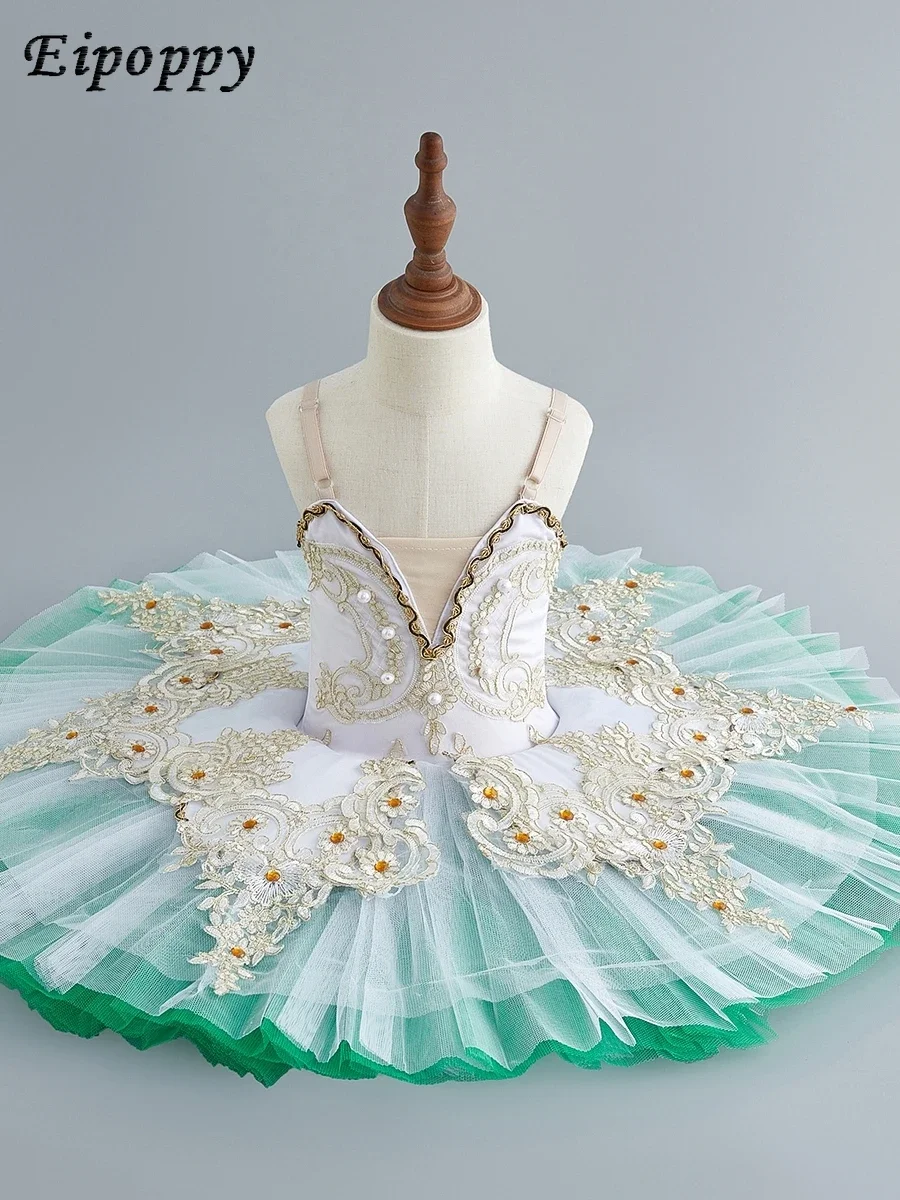 

Girl's Ballet Costume Professional Little Swan Tutu Skirt Children's Swan Lake Ballet Pettiskirt Performance Clothing