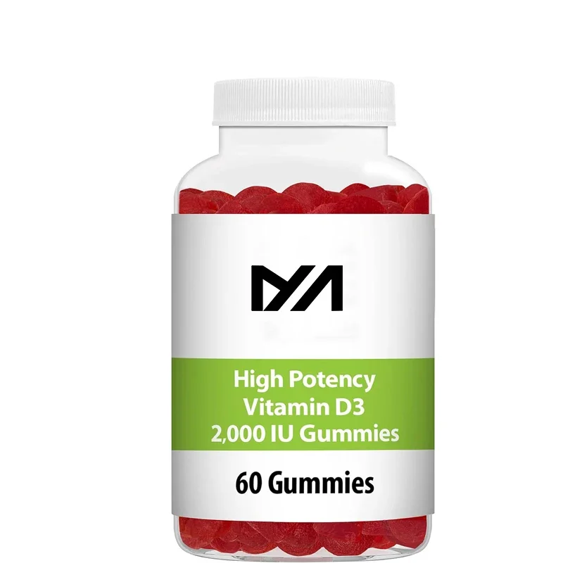 

Vitamin D gummies, high efficiency Vitamin D3 2000IU immune health support, help strengthen bones and teeth, 60 gummies