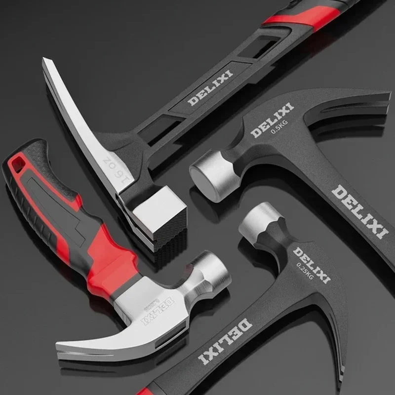 Drop Forged High Carbon Steel Claw Hammer One Piece Woodworking Handle with Soft Grip All Steel Shaft Manual Tools