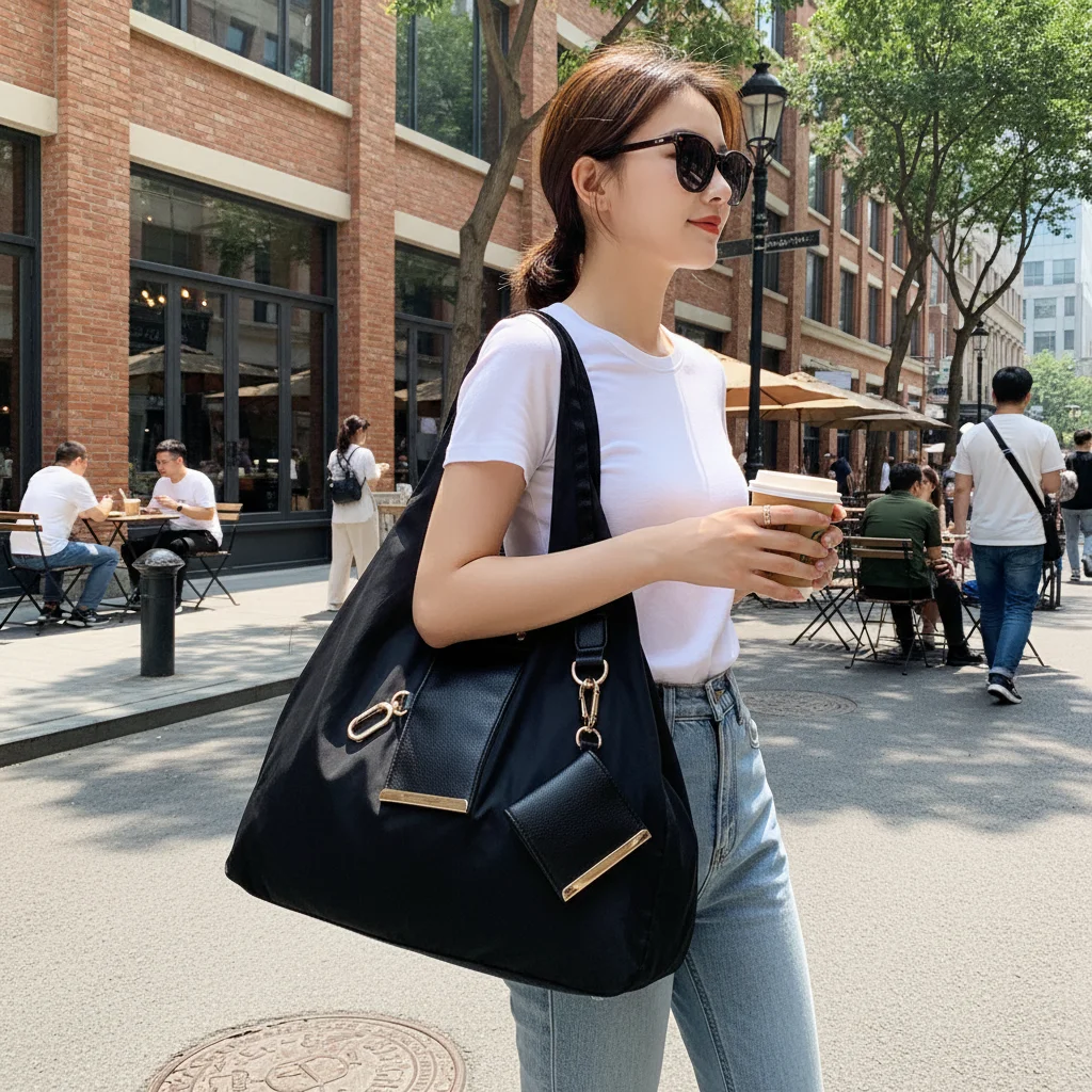 Reusable Mini Keychain Tote Bag Large Capacity Eco-Friendly Foldable Shopping Bag Key Ring Lightweight Expandable Reusable Bag