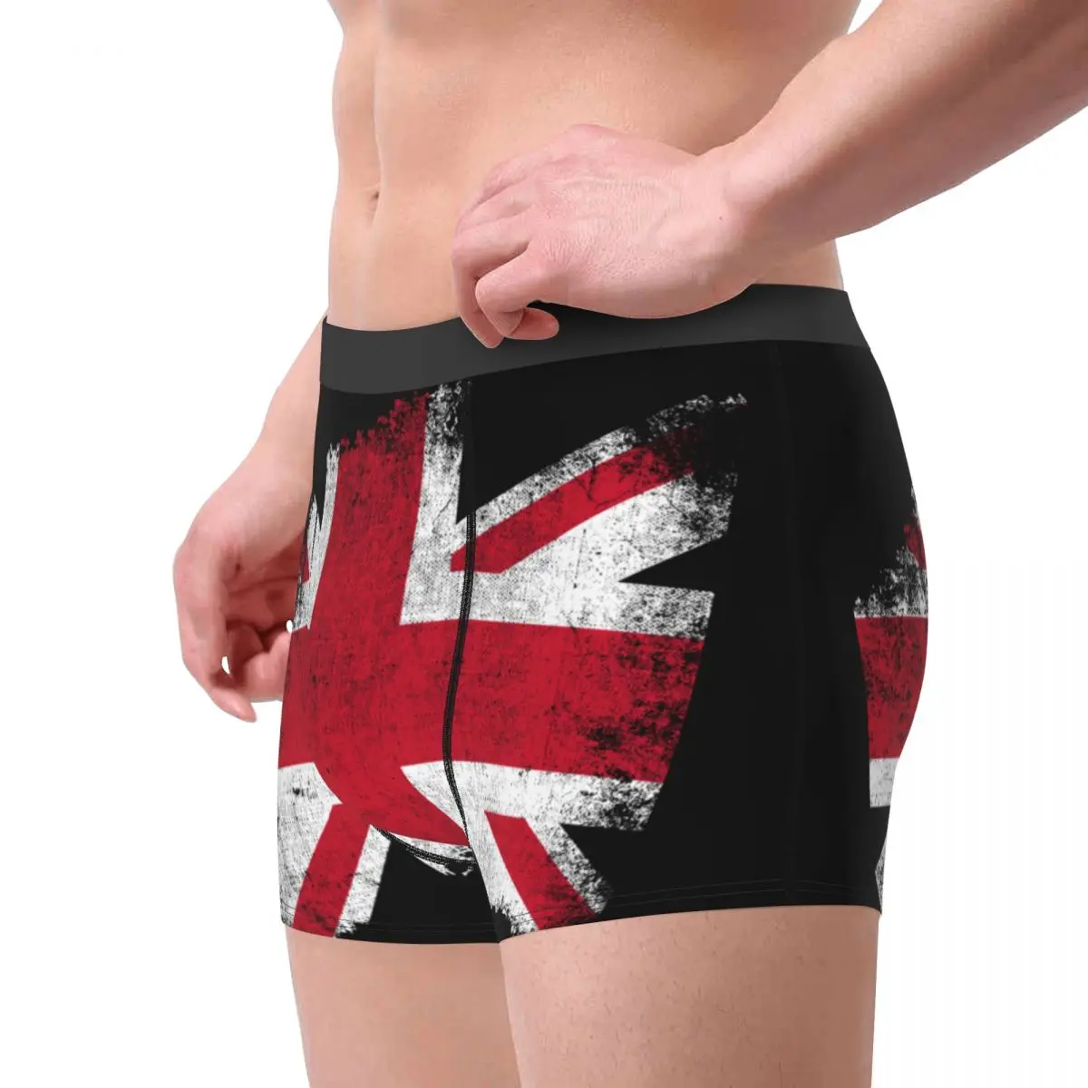 Custom UK Flag United Kingdom Flag Great Britain Flag British Flag Underwear Men Breathbale Boxer Briefs - view 3
