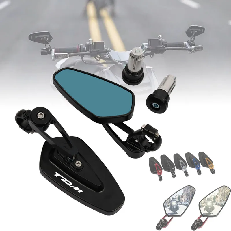 دراجة نارية 22 مللي متر 7/8 "مقود القبضات نهاية الرؤية الخلفية المرايا الجانبية صالح ل TDM 900 2002 TDM900 2003 2004