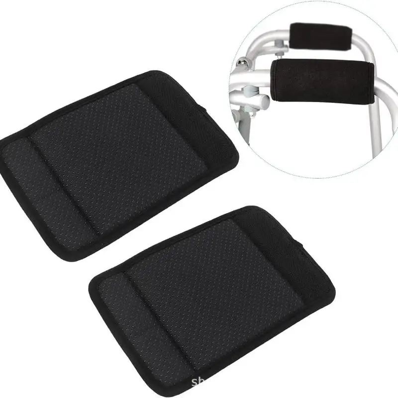 1 Pair Walking Aid Handle Gloves Support Wheelchair Handle Gloves Breathable Elderly Walker Grips Cushioned Covers Armrest Pad
