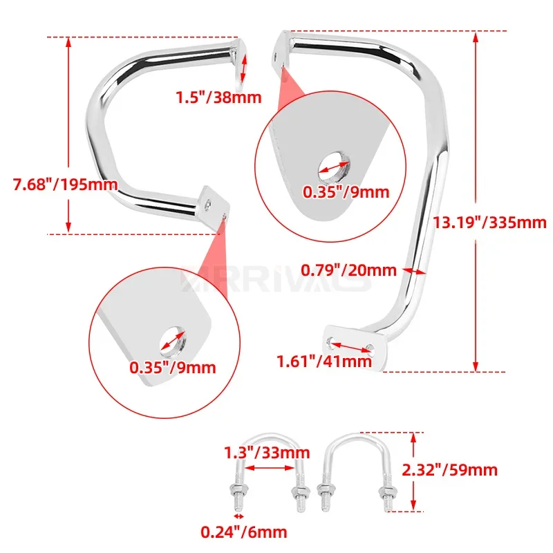 Motorcycle Accessories Engine Guard Chrome Crash Bar Frame Protector For Kawasaki ZRX400 ZR400E 1997-2008