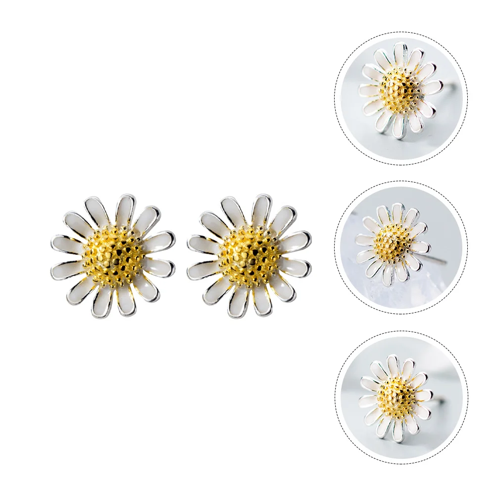 

Daisy Pin Xiaoqiu Chrysanthemum Earrings Decoration Water Drop