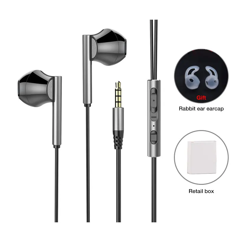 EARDECO Bass 3,5 mm kabelgebundene Kopfhörer Sport kabelgebundene Kopfhörer Gaming-Ohrhörer Kopfhörer Mikrofon Kopfhörer für Telefon Hifi Rauschunterdrückung