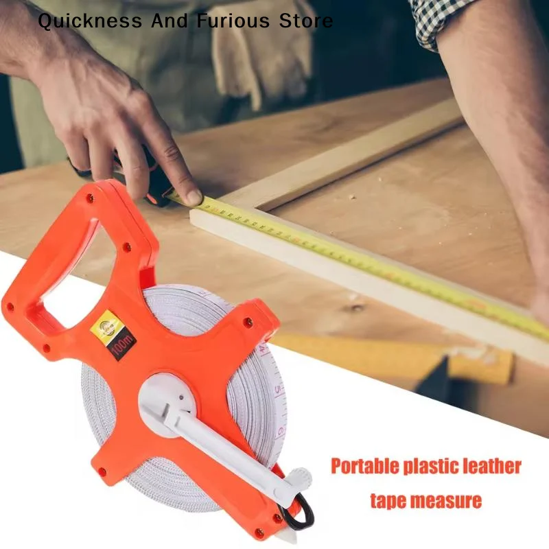 【T】1Pcs 30m/50m/100m Fiberglass Measuring Tape Impact Resistant And Thickened Handheld Distance Measuring Tool