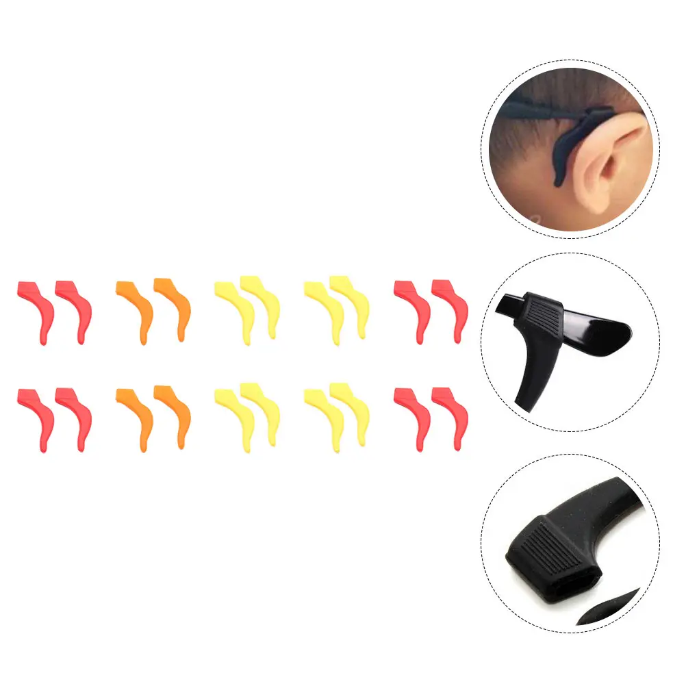 

24pcs Hook Non Slip Eyeglass Holder Silicone Glasses Hooks Legs Glasses Retainers Retainers Sports Accessories