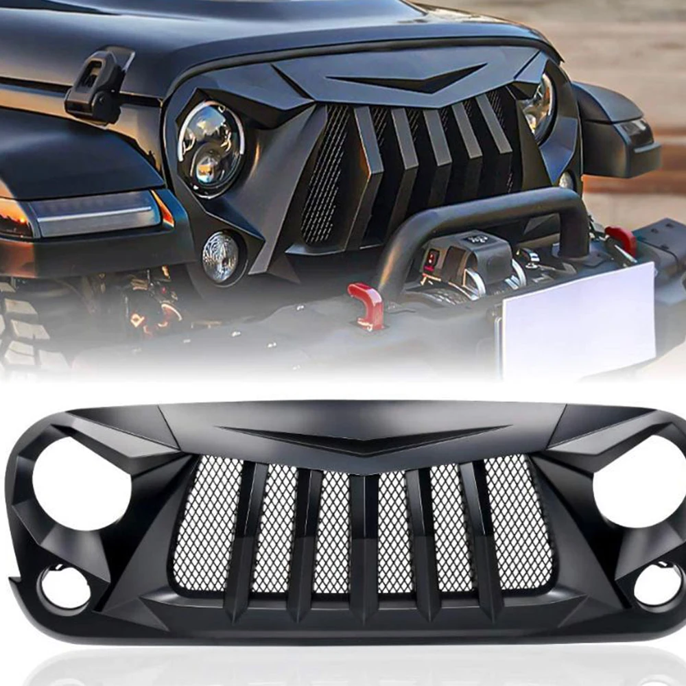 

LANTSUN J380 ABS Front Grille GRILL for Jeep for Wrangler JK 2007-2017