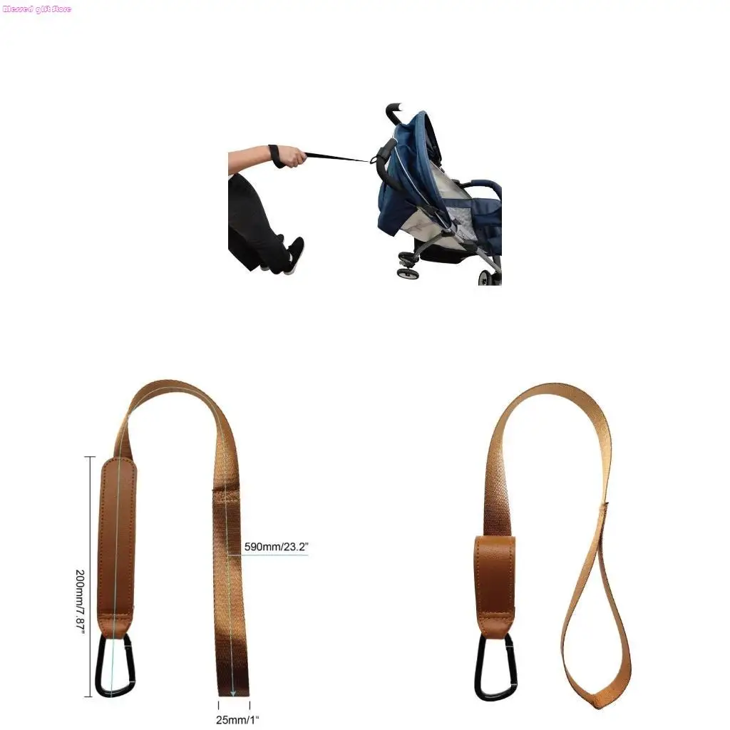 D0JC Nylon Safety Wrist Straps Sliding-Proof Belt Baby Stroller Armrest Hanging Hook