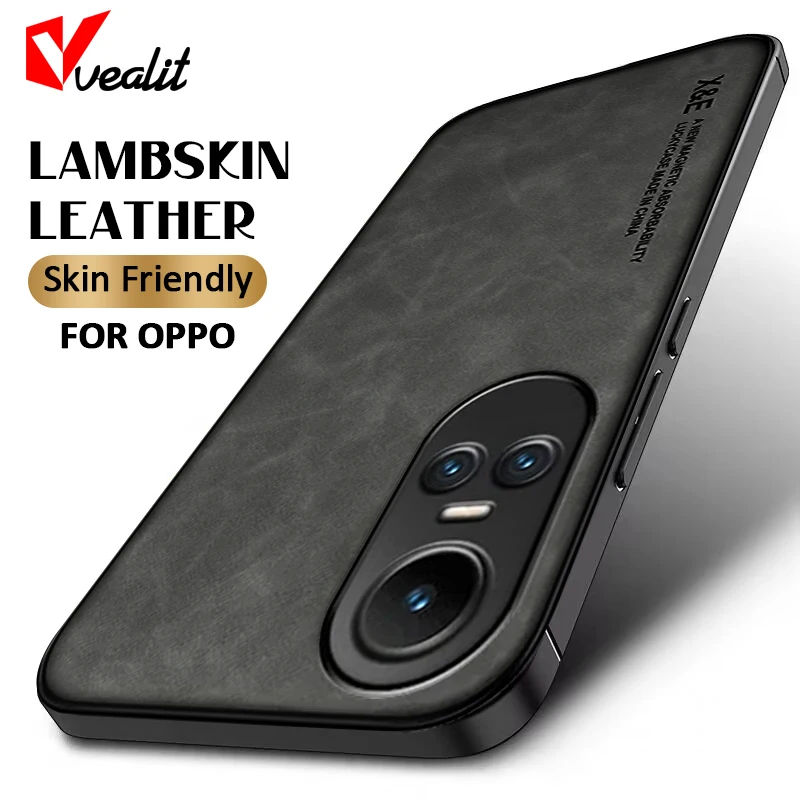 

Retro Luxury Leather Phone Case For Oppo Reno 11 10 9 8 Pro Plus Shockproof Case A98 A78 A58 A97 A57 A17 A95 A94 A74 Back Cover