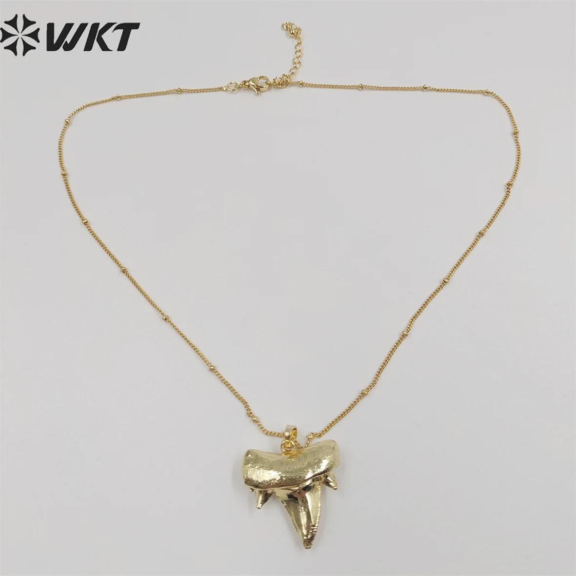 

WT-N486 WKT Fashion Exclusive Full Gold Dipped Natural Pedant Necklace Resist Tarnishable For Birthday Present