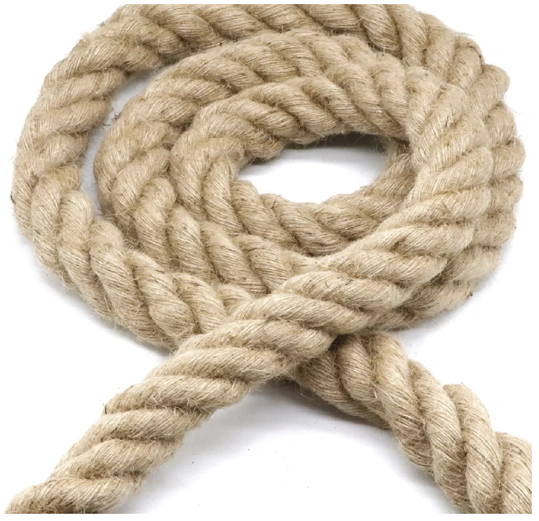 20mm 50M Natural Jute Twine Vintage Jute Rope Cord String Twine Burlap For DIY Crafts Gift Wrapping Gardening Wedding Decor