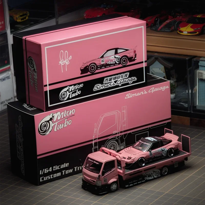 New Microturbo Simon'S Garage 1:64 180sx Modified Transport Trailer China 10th Annual Greater Bay Area Auto Culture Festival Car