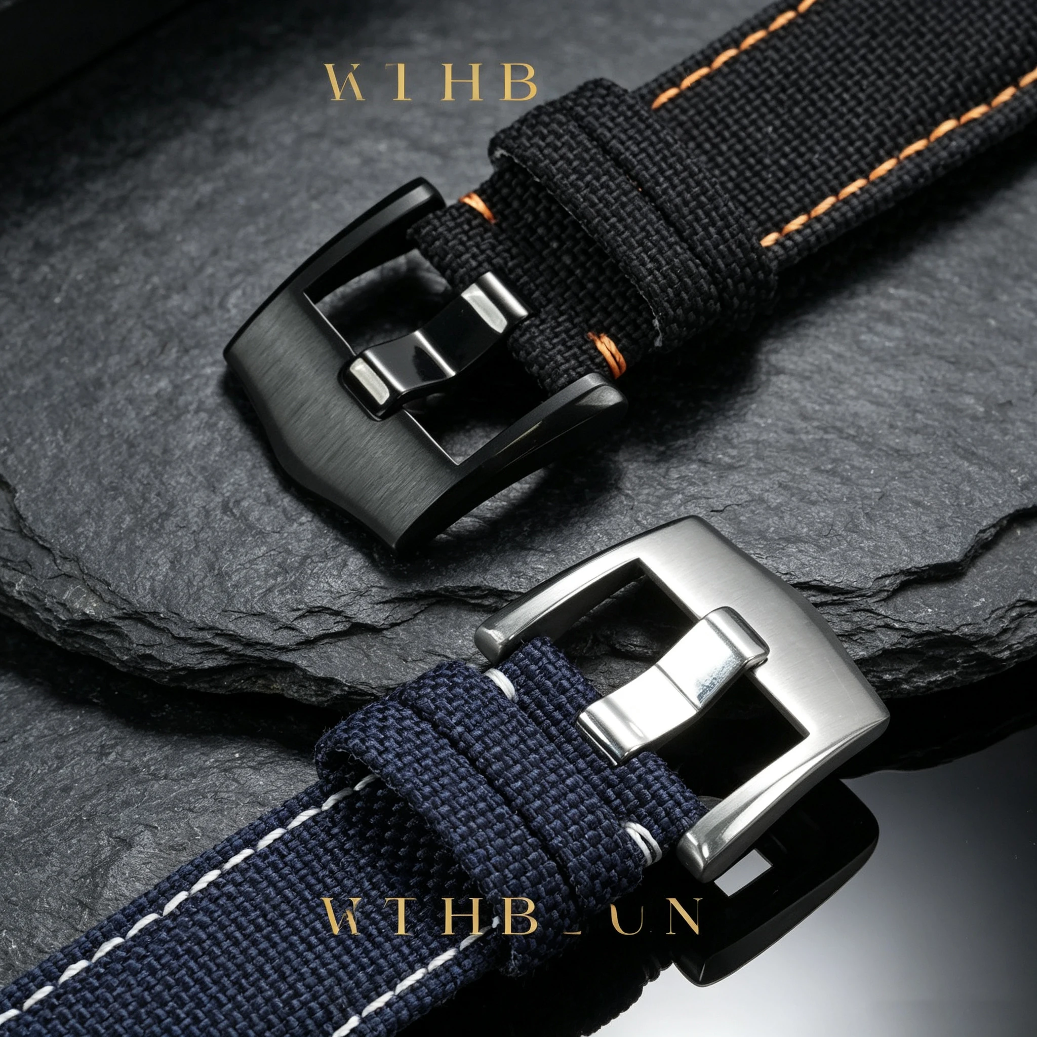 21mm Nylon Face & Leather Bottom Watch Strap For Omega Speedmaster Dark Side of the Moon 311.92.44 Men Replacement Watchband