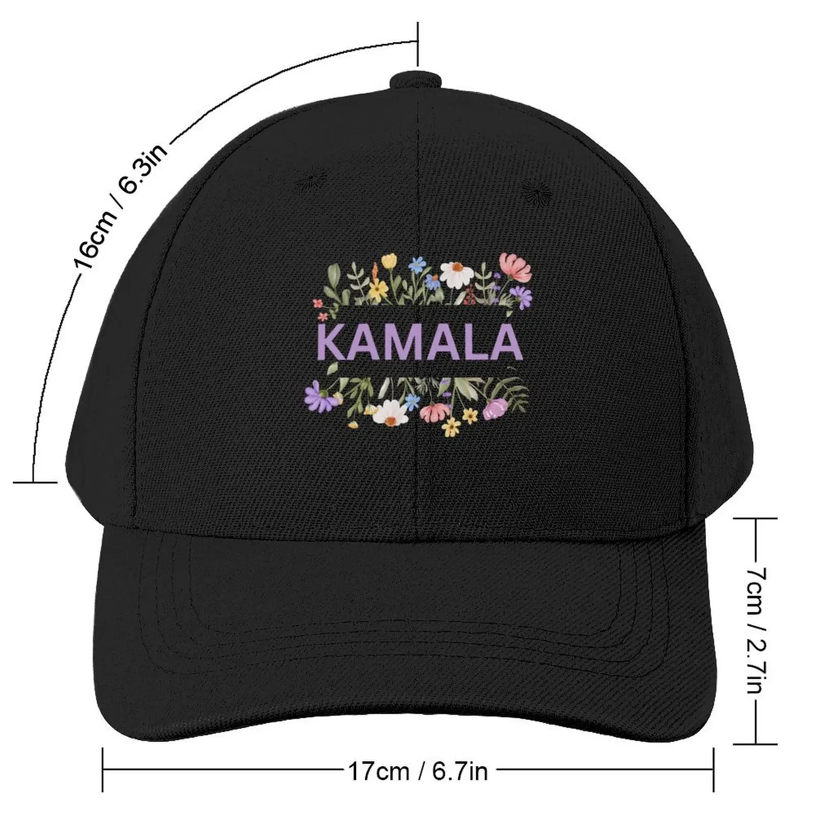 Kamala Harris florals first female president Baseball Cap Anime Hat Fishing cap hiking hat Horse Hat Men Women's