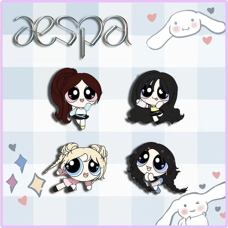 

Aespas Cute Cartoon Character Enamel Brooch Pin Anime Game Peripheral Lapel Badge Clothing Backpack Decor Decorative Supplies