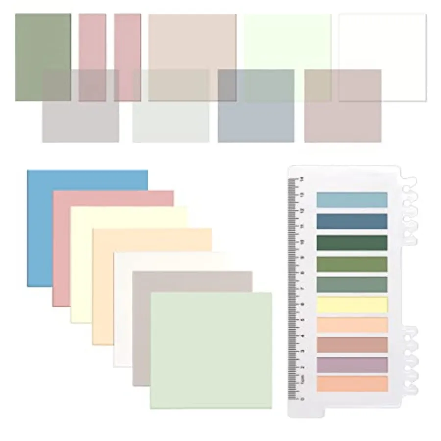 

Transparent Sticky Notes 700 Sheets -Clear Sticky Notes for Annotating Books Translucent Book Tabs Book Page Markers Office and