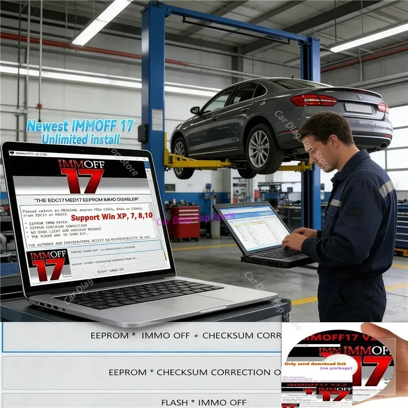 HOT Car Software IMMOFF17 with Keygen Unlimited install EDC17 Immo Off Ecu Program NEUROTUNING Immoff 17 and install video guide