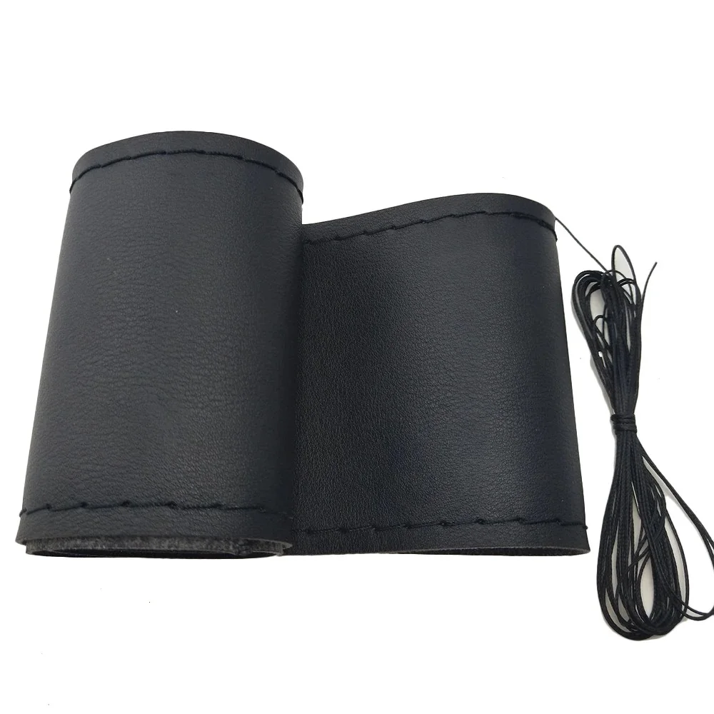 36 cm/40 CM Weiche Lenkrad Abdeckung Universal Leder Geflecht Griff Abdeckung Mit Nadel Und Faden Innen auto-styling Zubehör – Detail 4