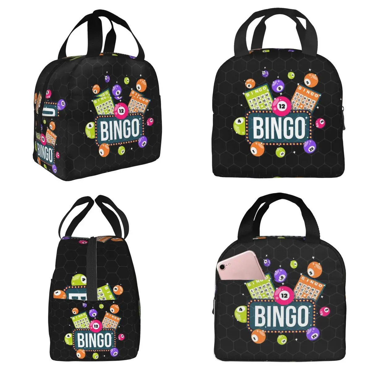 

Термосумка для обедов Come For Bingo Game для женщин, офисная термосумка-холодильник, герметичный контейнер для еды