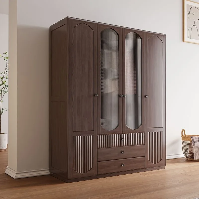 Divider Luxury Wardrobe Closet Vintage Black Organizer Open Wardrobes Closet Display Wooden Armadio Guardaroba Room Furnitures
