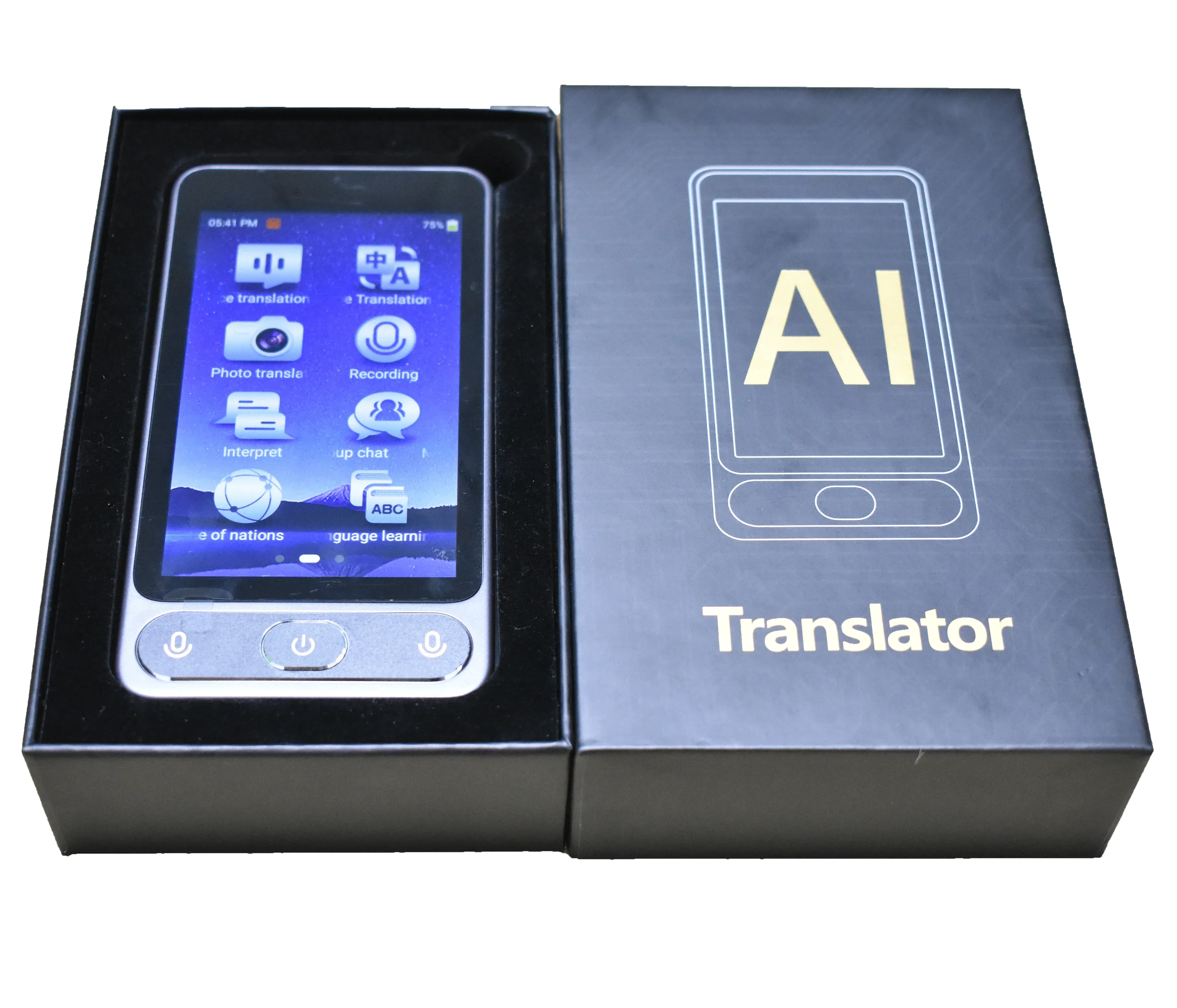 In stock New Arrival D10 Audio Voice 3.97 Inch English  Translator 138 Languages Offline Photo Translation AI Smart Translate De