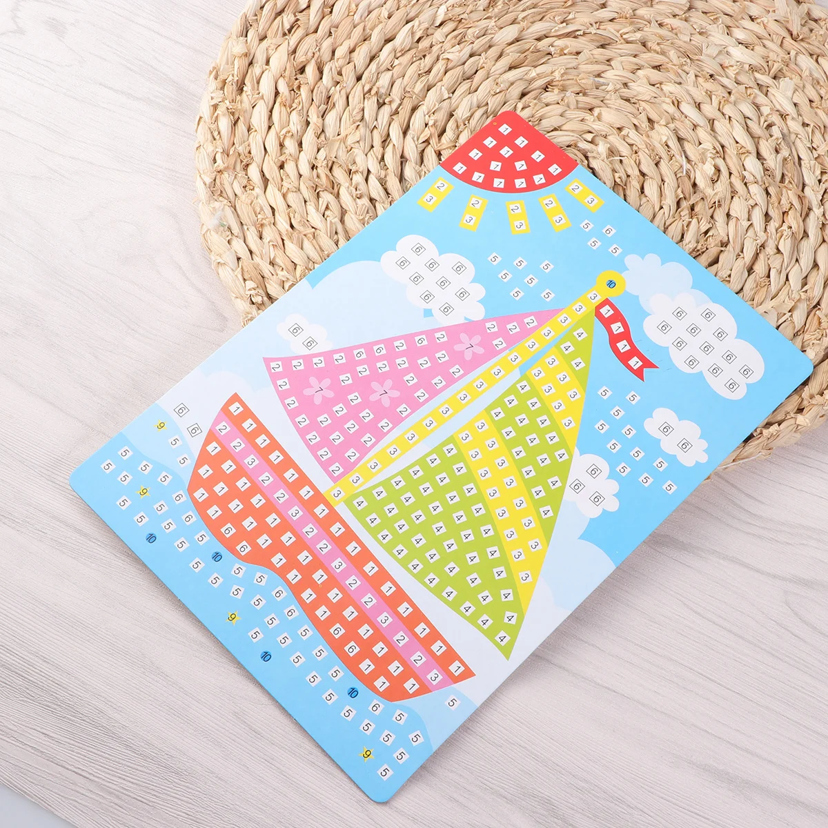 Pegatinas DIY, imagen de mosaico 3D, materiales para manualidades para niños, centro de aprendizaje temprano, jardín de infantes, diversión segura, educativo