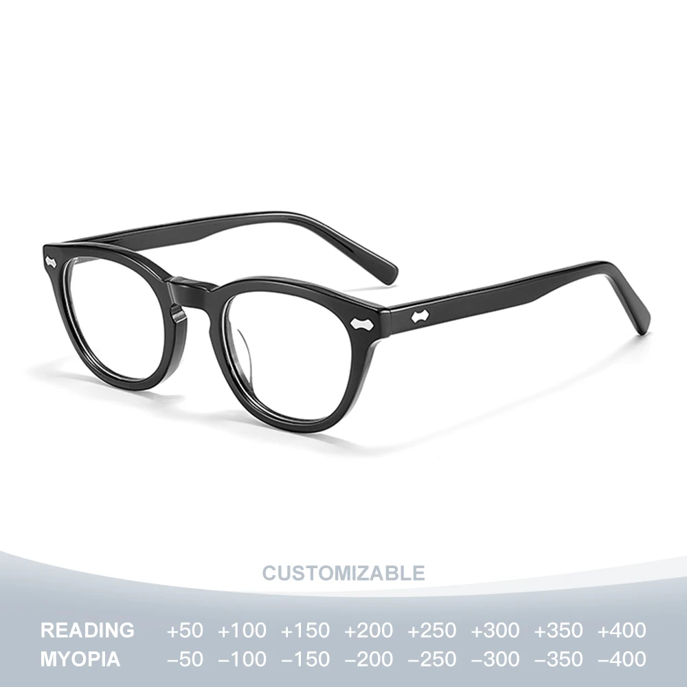 

Customize Prescription Men's Glasses Photochromic Anti-Blue Light round Frame Myopia & Hyperopia Eyeglasses Women Eyeglass Frame