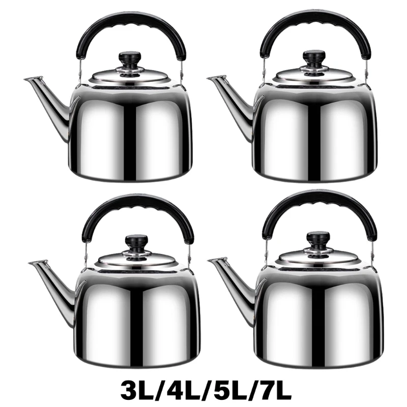 

Stainless Steel Whistling Water Kettle for Stovetop Loud Whistles Camping Teapot