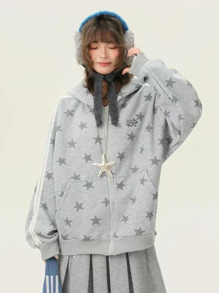 Women's Y2K Star Print Hoodie  - огляд і ціна Vintage Zip Hoodie