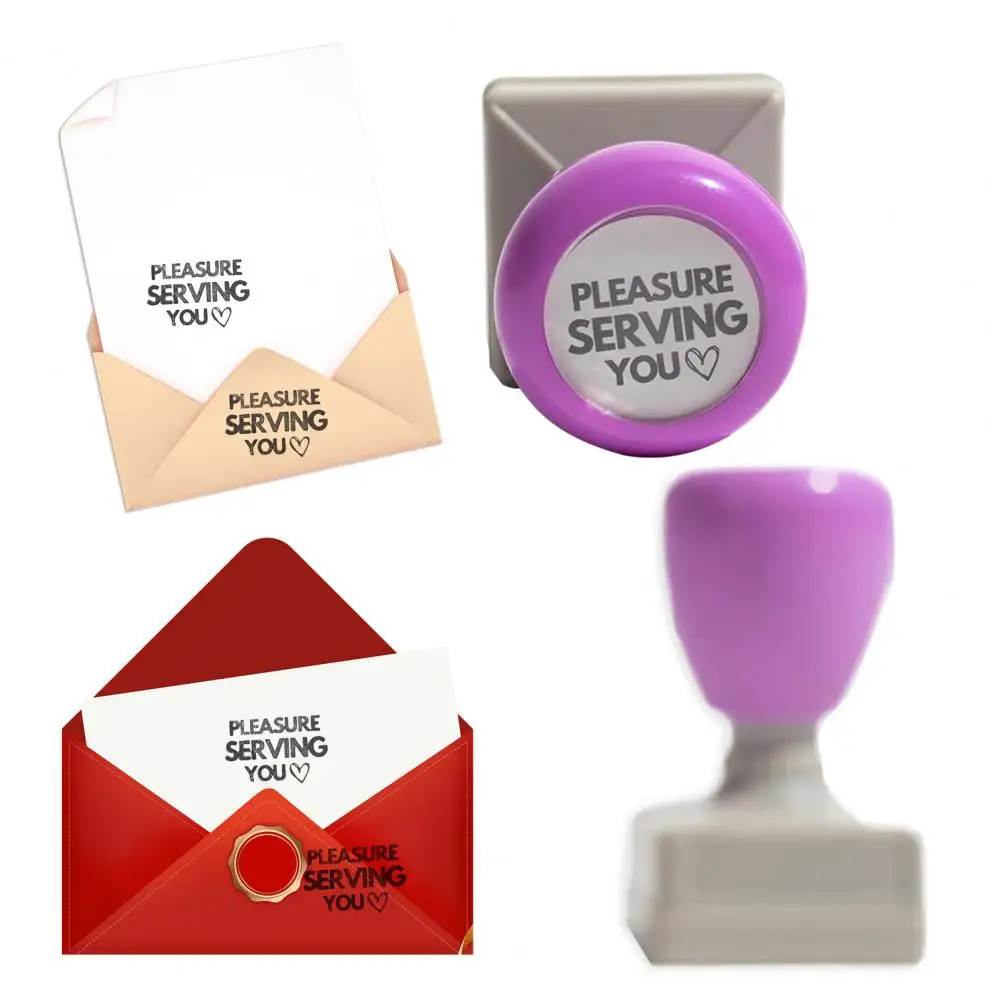 Seal Stamp Tip Reminder for Waitresses Servers Self-inking Pleasure Serving Stamp for Service Work Customer