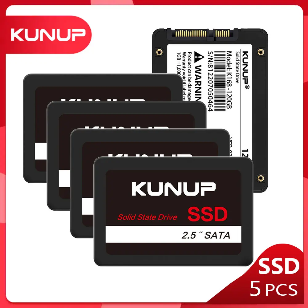 

5pcs SATA SSD Hard Drive 128gb 256gb 512gb 1TB 2TB SATA3 Disks Laptop Internal Hard Drive SSD Hard Disk 64GB for PC/Laptop