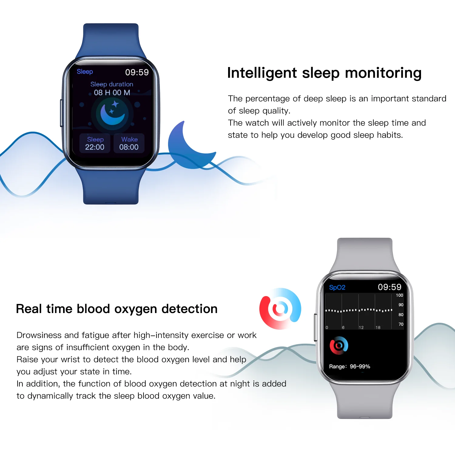 Q23 بلوتوث ساعة ذكية معدل ضربات القلب مراقبة ضغط الدم Smartwatch IP67 مقاوم للماء 1.69 HD اللمس الكامل وضع متعدد الرياضة